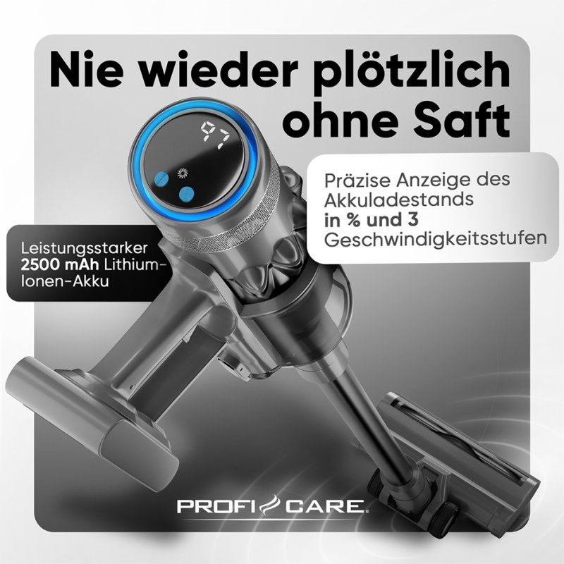 PROFI CARE Akku Hand-/Bodenstofzuiger, turkoois, Lithium-Ionen-accu