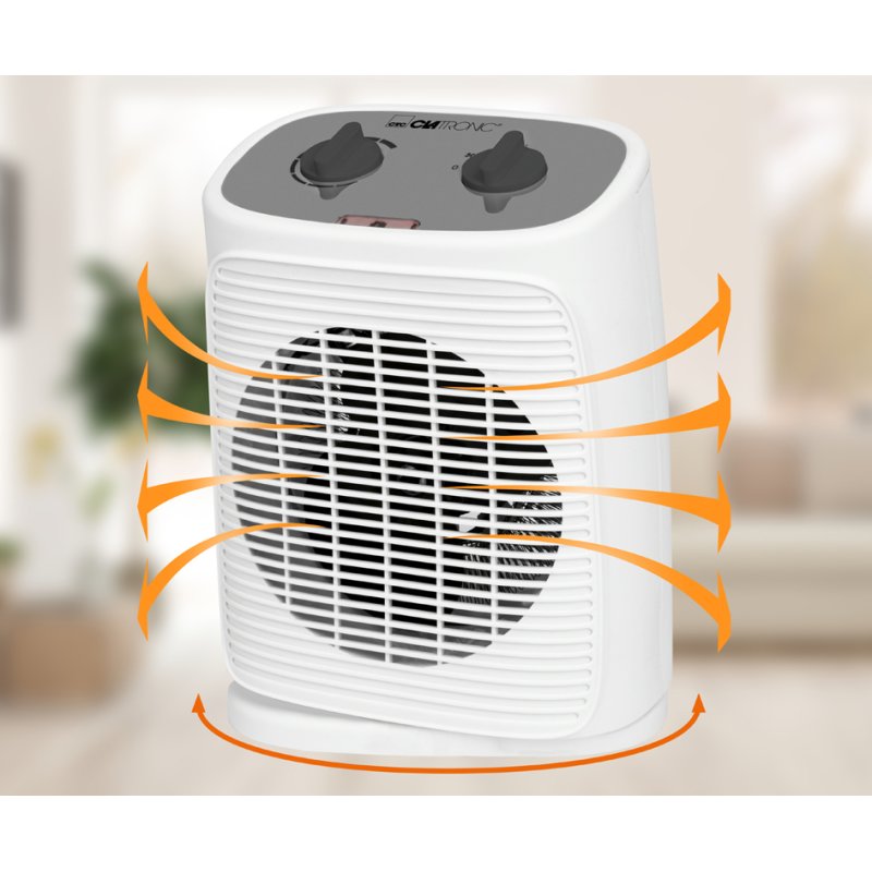 CLATRONIC fan heater HL 3800, white, oscillating