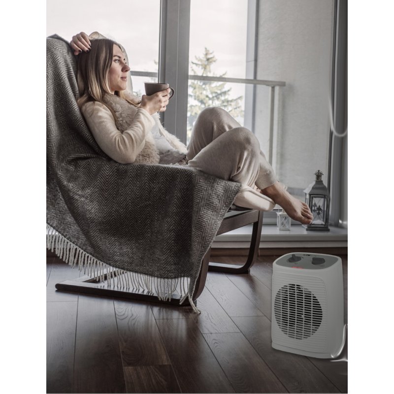 CLATRONIC fan heater HL 3800, white, oscillating