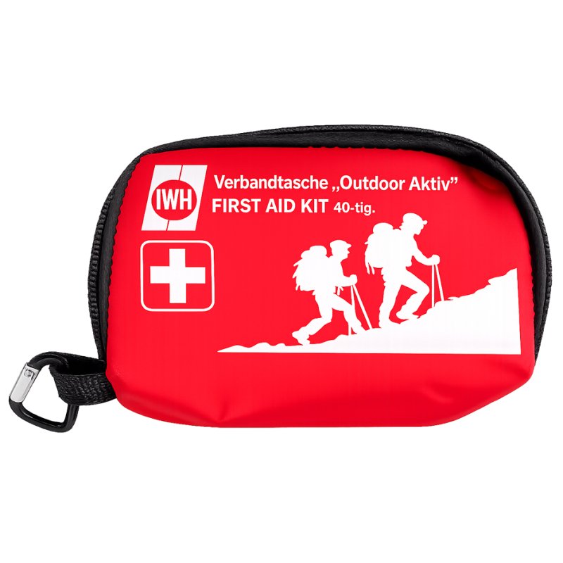 IWH EHBO-tas Outdoor Aktiv, waterdicht, 40-delig, rood