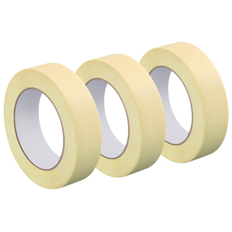 WESTEX flat crepe tape, beige, 3 rolls