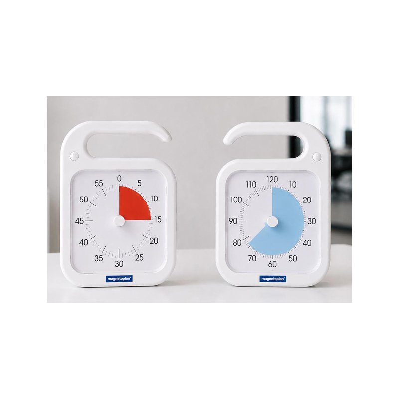 magnetoplan Timer meetingTimer, white, 60–120 minutes, with alarm tone