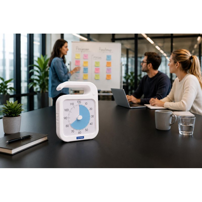 magnetoplan Timer meetingTimer, white, 60–120 minutes, with alarm tone
