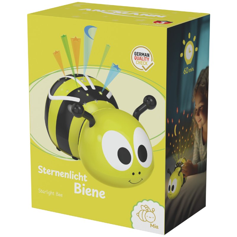 ANSMANN Sternenlicht Biene Mia, noir/jaune, batterie