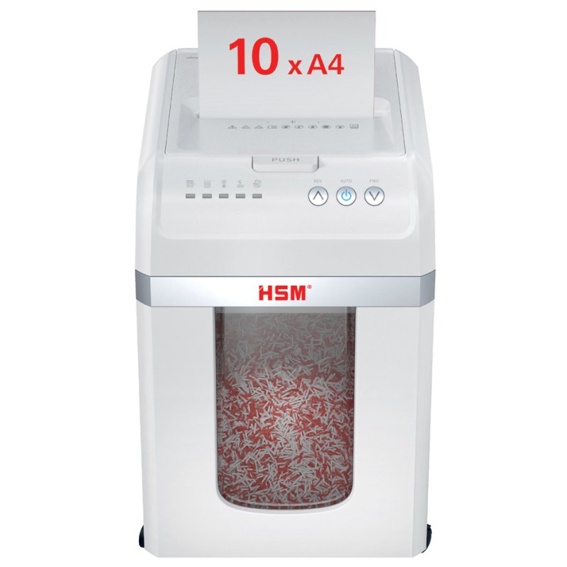 HSM shredstar Autofeed X300pro, papiervernietiger, 10 vel, P-5, wit