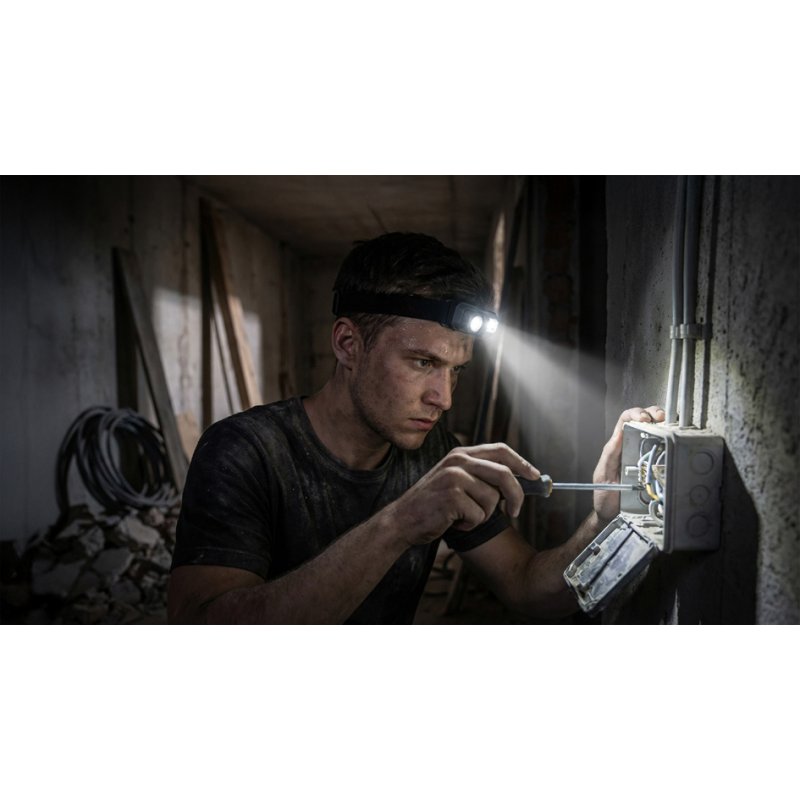 ANSMANN Headlamp H, black, 800 Lumen, USB-C rechargeable