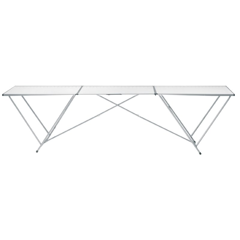 WESTEX wallpapering table, silver, coated worktop and epoxy base