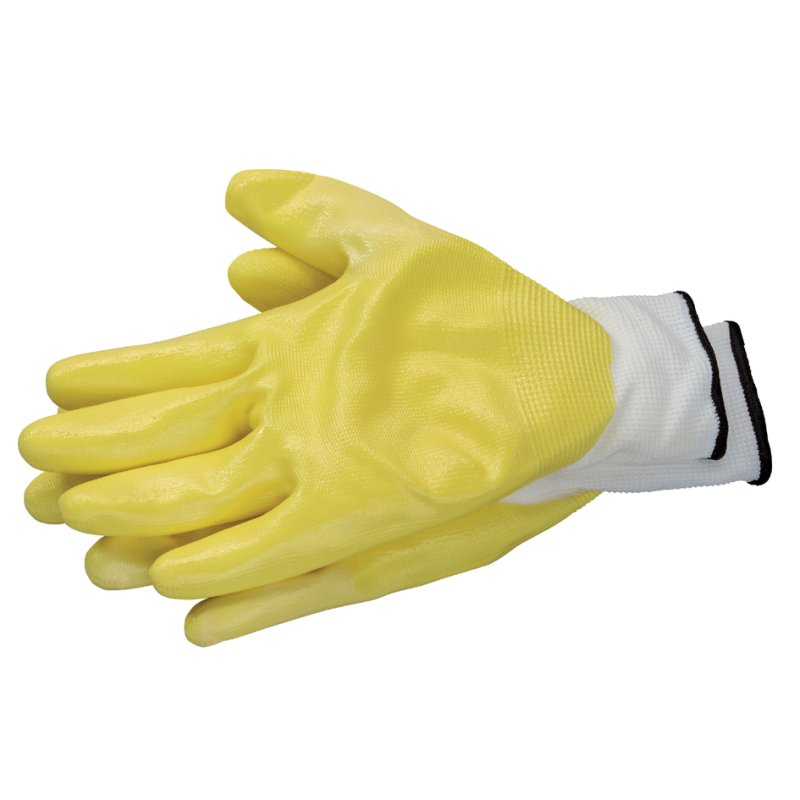 WESTEX PaintGrip work glove, nitrile-coated, size 9, yellow