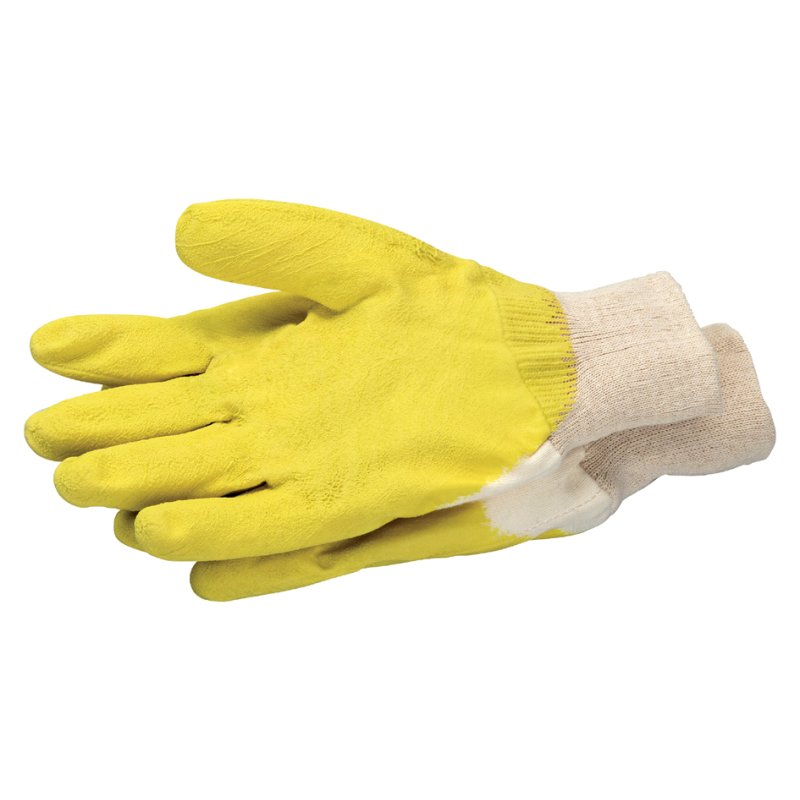 WESTEX ProtectGrip work gloves, yellow, latex-coated, size 10