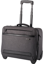 LiGHTPAK Valise trolley pour laptop Business ARKON, polyester, gris, 42,5×21×37 cm