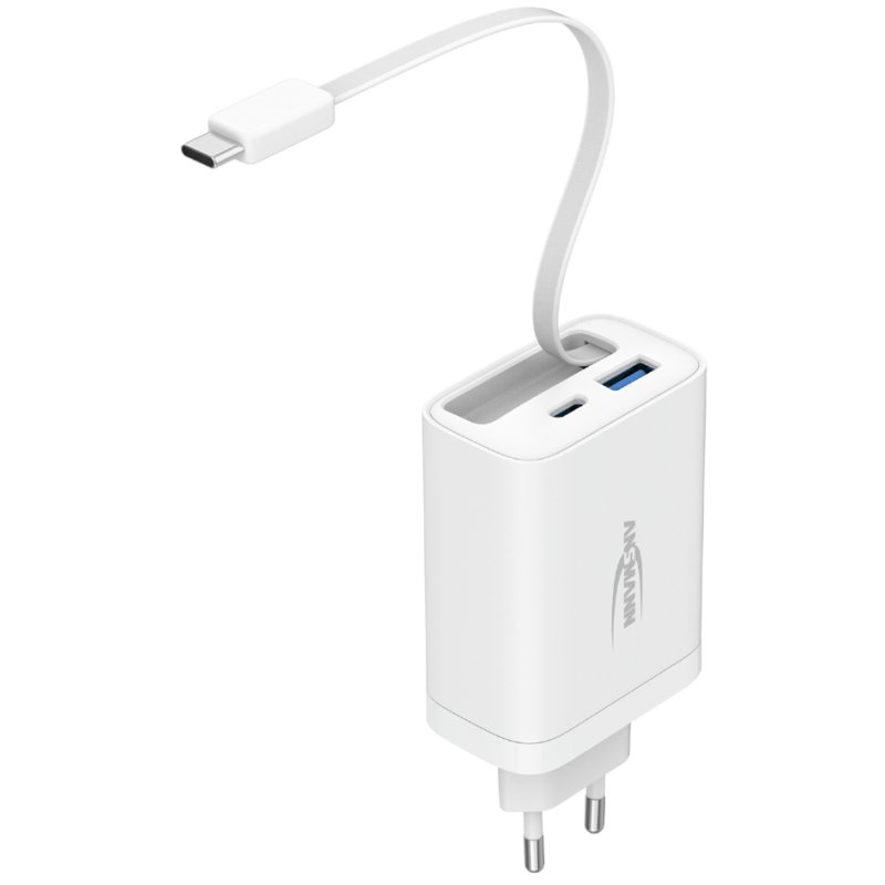 ANSMANN Home Charger USB-A/USB-C, white, 30 Watt