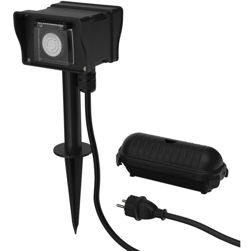 ANSMANN Outdoor timer, black, 1.5 m cable