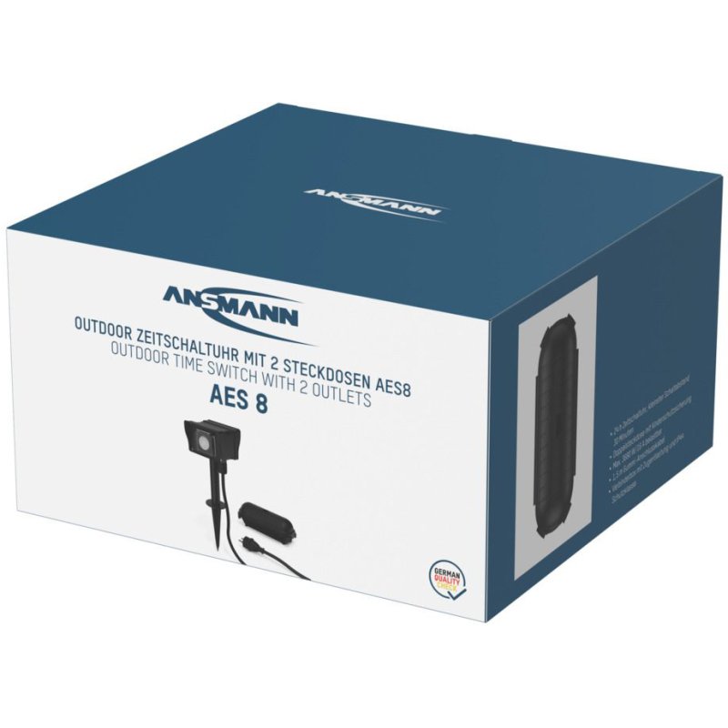 ANSMANN Outdoor timer, black, 1.5 m cable