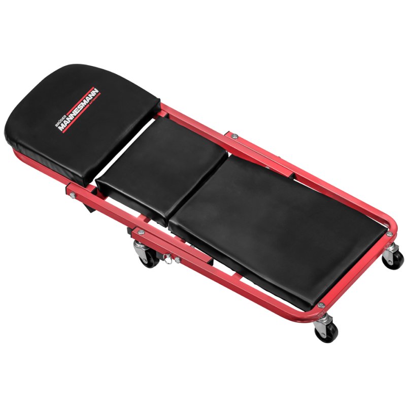 BRÜDER MANNESMANN 2-in-1 montagerollbord & werkstatthocker, zwart