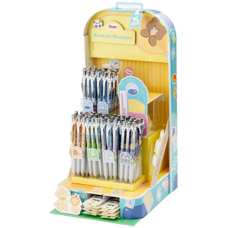Pentel EnerGel BLN75 Kawaii, bleu, 0,25 mm, lot de 72