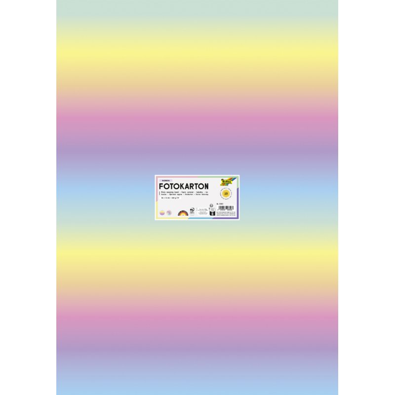 folia Regenbogenfotokarton, 500×700 mm, 10 vel