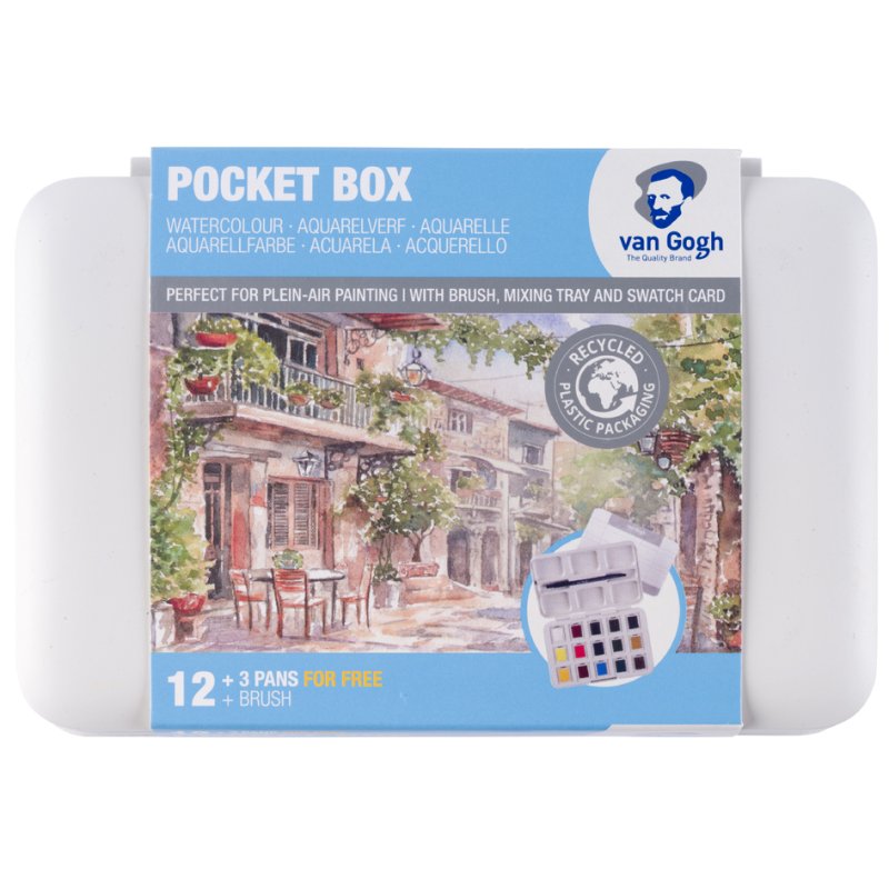 Royal Talens Van Gogh aquarelset, 12 kleuren, gesorteerde kleuren