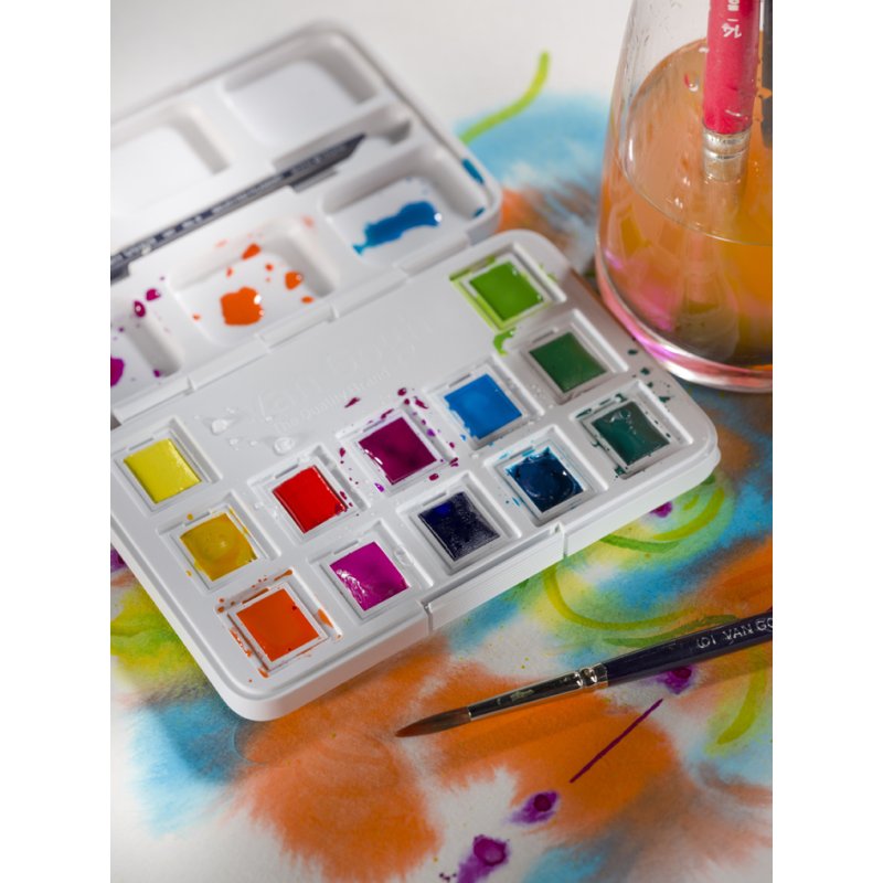 Royal Talens Van Gogh aquarelverfset, 12 kleuren, gesorteerde kleuren