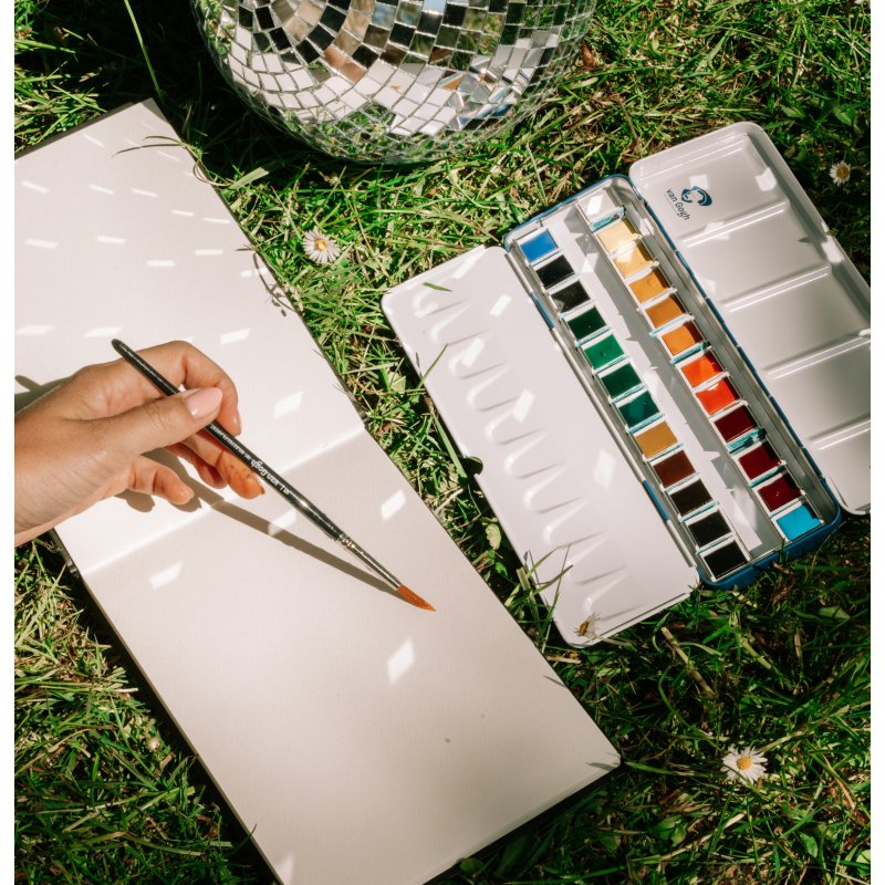 Royal Talens Van Gogh aquarellverf, 24 kleuren, metallkasten