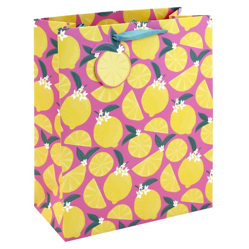 Clairefontaine gift bag Lemons, medium, 265×140×330 mm