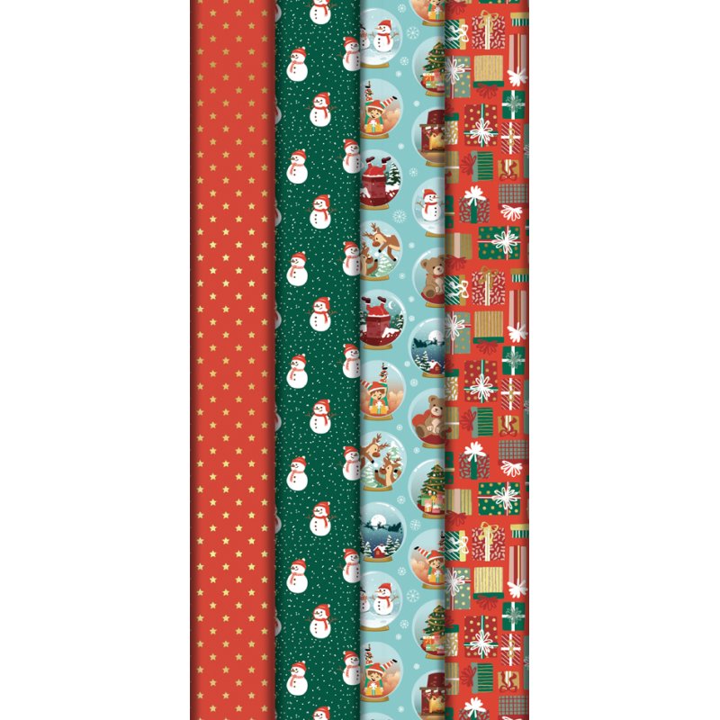 Clairefontaine Christmas gift wrapping paper Mon Noël Rêvé, assorted designs, 700×2000 mm