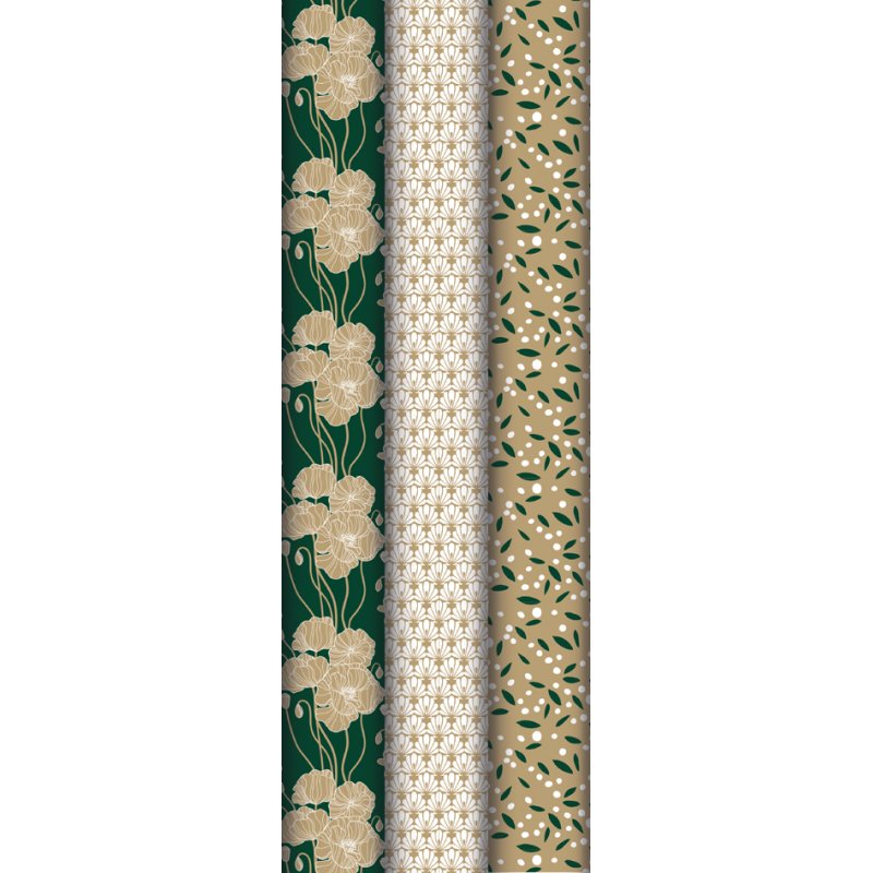 Clairefontaine gift wrap Blumenmuster, 700×2000 mm, 60 rolls