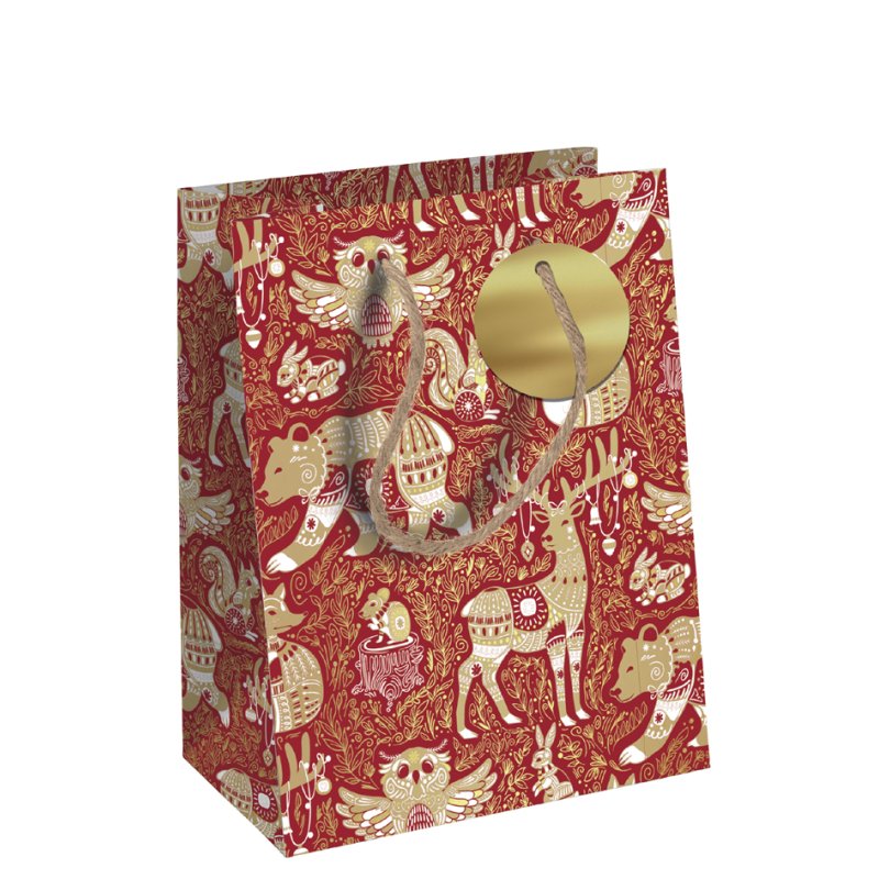 Clairefontaine gift bag Red Forest, medium, 265×140×330 mm