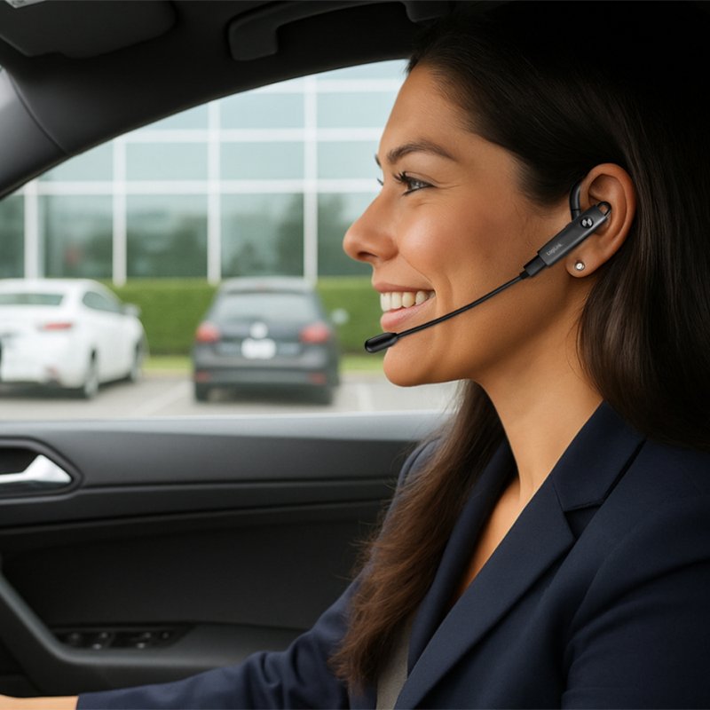 LogiLink Bluetooth headset BT 5.4 mono, black, 10 m range, 4.5 hour battery
