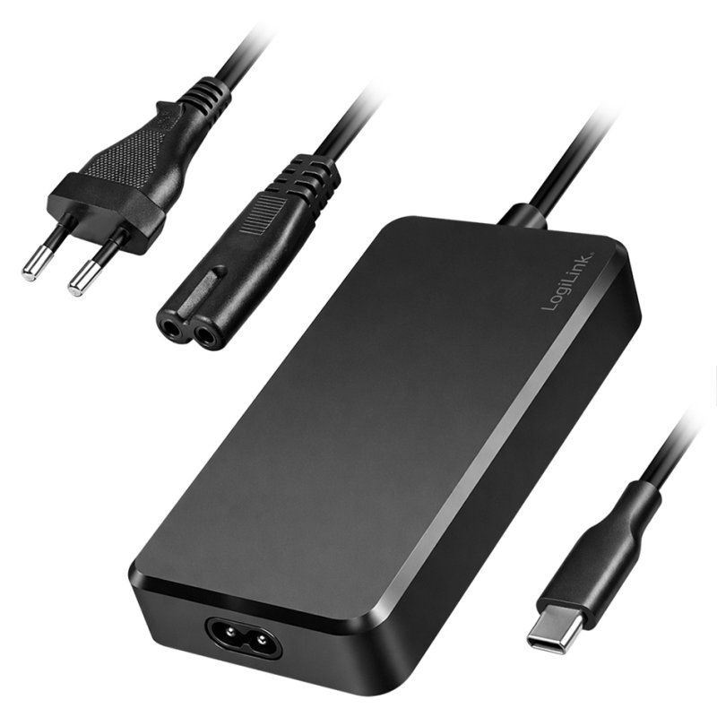 LogiLink power supply 100 W, black, USB-C cable 1.8 m, universal
