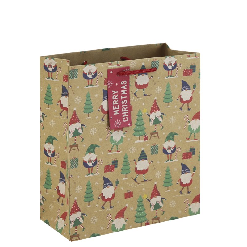 Clairefontaine Christmas gift bag Gnome, 265×140×330 mm, kraft paper