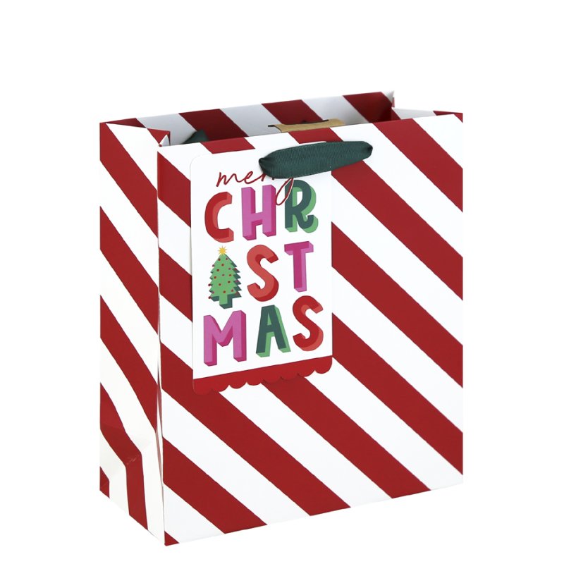 Clairefontaine Christmas gift bag Stripes, medium, 265×140×330 mm