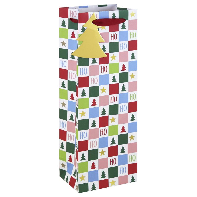 Clairefontaine Christmas gift bag Hohoho, kraft paper 210 g/m², 127×90×355 mm