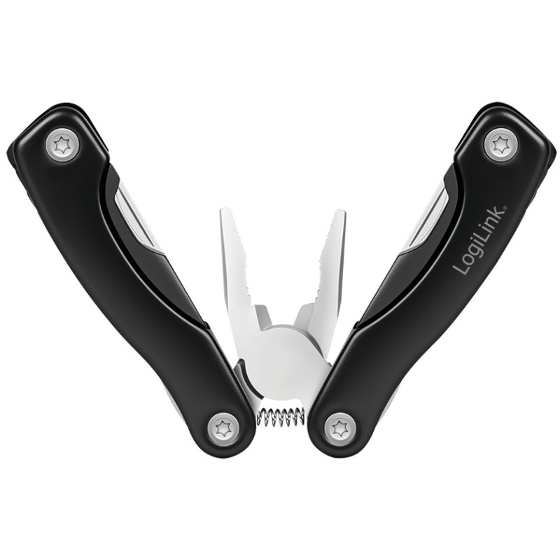 LogiLink multitool 11-in-1, black, metal, nylon pouch