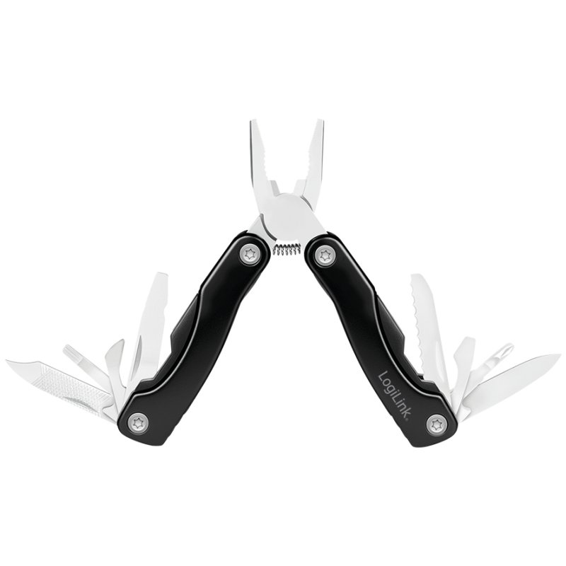 LogiLink multitool 11-in-1, black, metal, nylon pouch