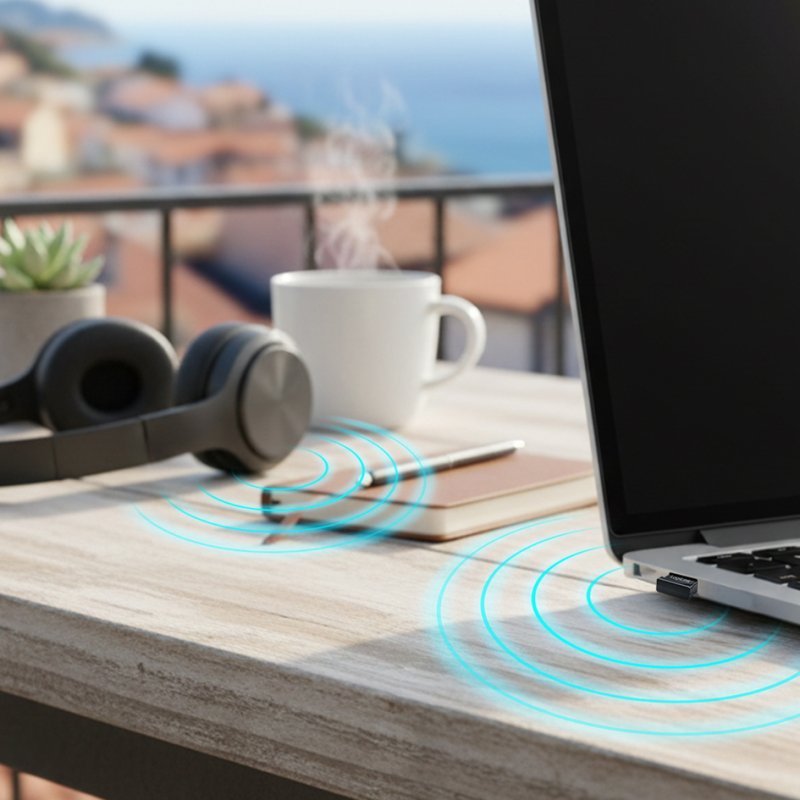 LogiLink Bluetooth 6.0 USB-A adapter, black, 20 m range, BT 6.0