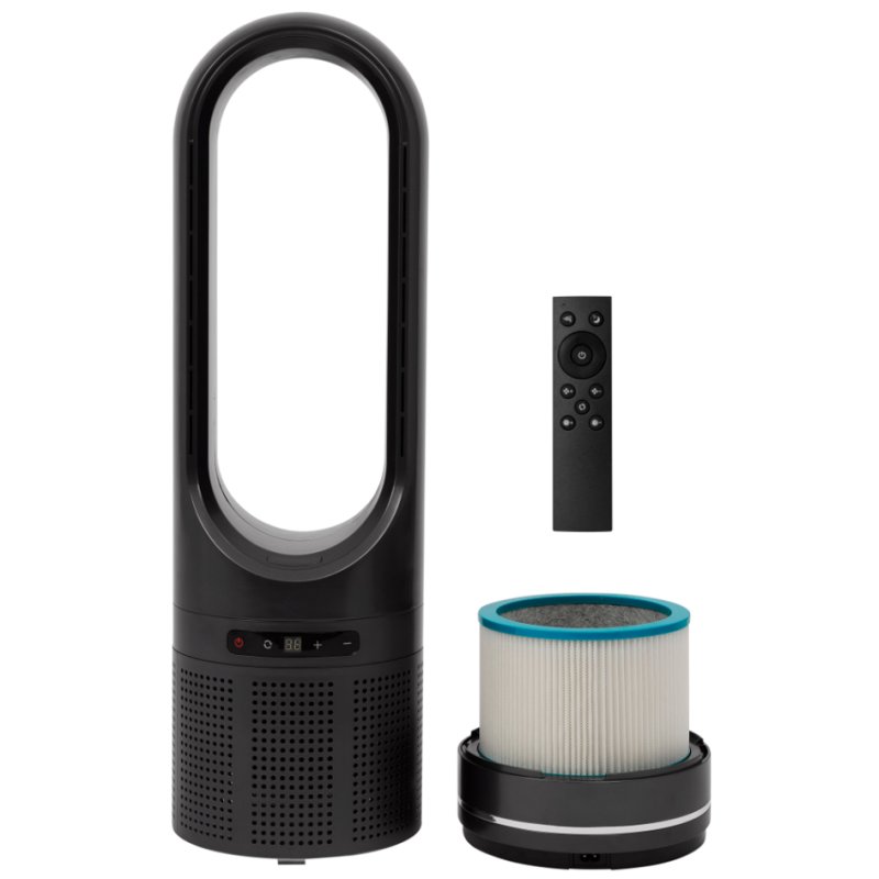 Hansa kolomkachel met ventilatorfunctie, antraciet, 1400 W, touchdisplay