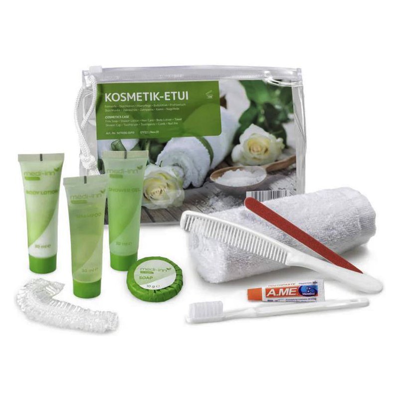 Lifemed cosmetics travel set, 10 pieces, plastic case