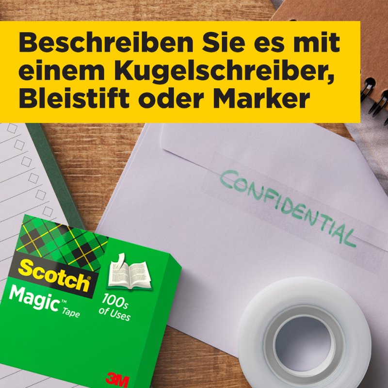Scotch plakband Magic, onzichtbaar, 19 mm × 25 m