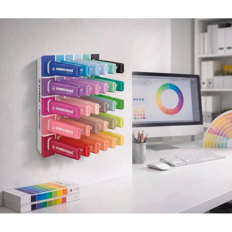 STABILO highlighter BOSS ORIGINAL Pantone, 30 pieces, assorted colours, 2.0-5.0 mm