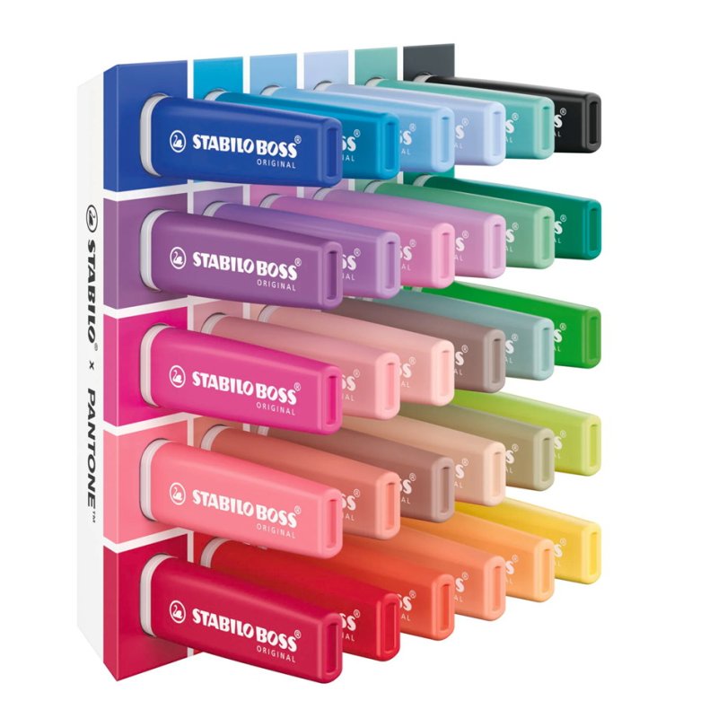 STABILO highlighter BOSS ORIGINAL Pantone, 30 pieces, assorted colours, 2.0-5.0 mm