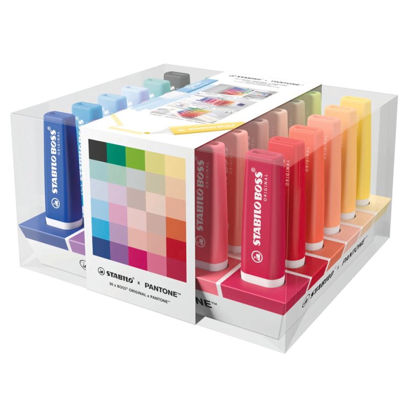 STABILO highlighter BOSS ORIGINAL Pantone, 30 pieces, assorted colours, 2.0-5.0 mm