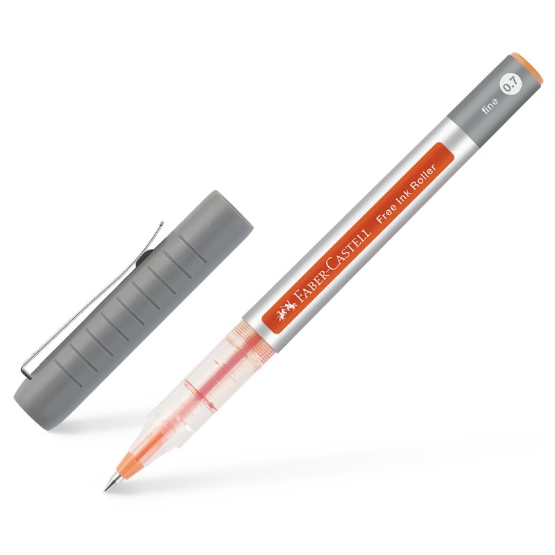 FABER-CASTELL rollerpen Free Ink Fine, oranje, 0,4 mm, gerecycled kunststof