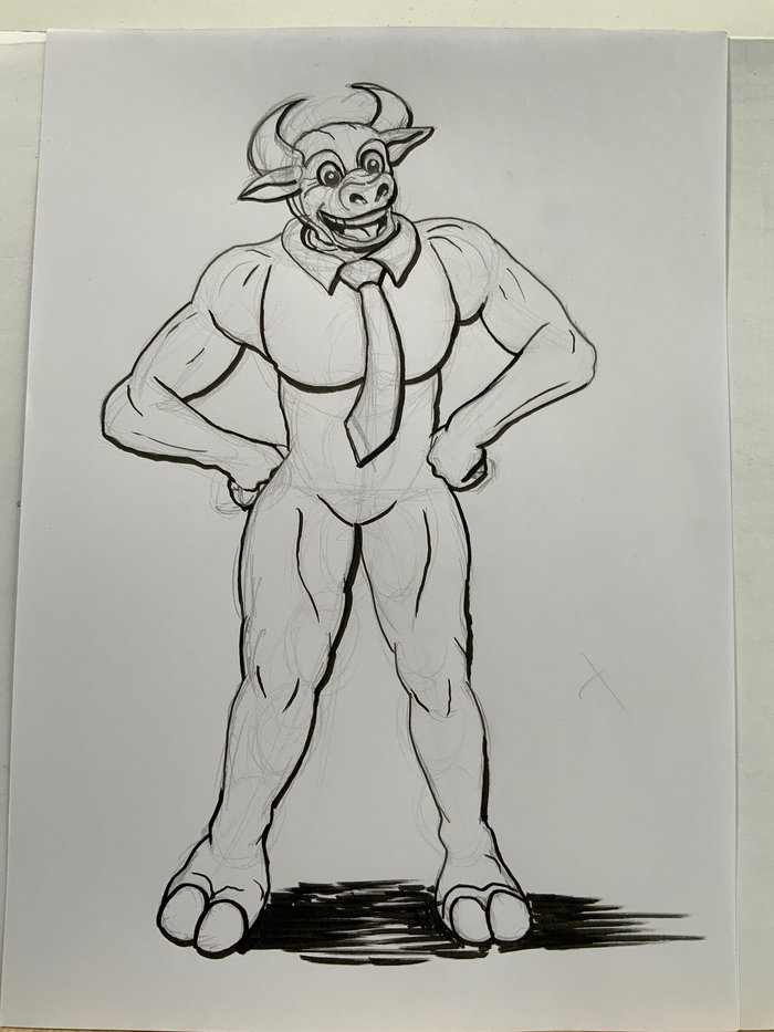 Eerste schets van Dex door Leo