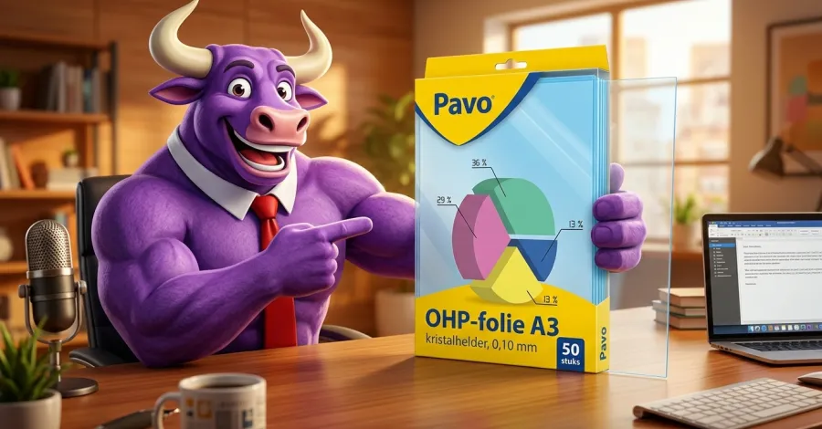 Pavo OHP-folie A3 kristalhelder – presenteer als een pro!