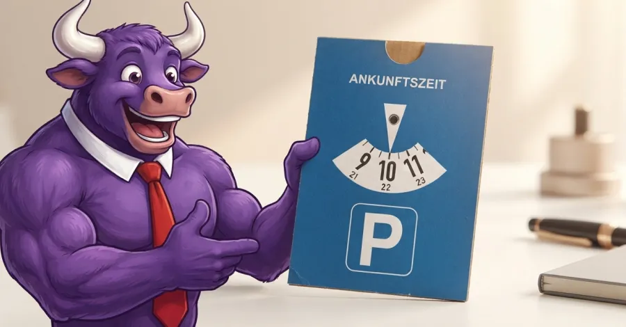 RNK Verlag parkeerschijf karton blauw 110×150 mm: parkeren als een pro!